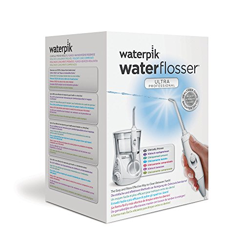 Waterpik Ultra Irrigador Dental Sobremesa Profesional con Agua a Presión y Sistema Avanzado de Control de Presión Mediante 10 Posiciones con 7 Boquillas, Eliminación de Placa Dental, Blanco (WP-660EU)