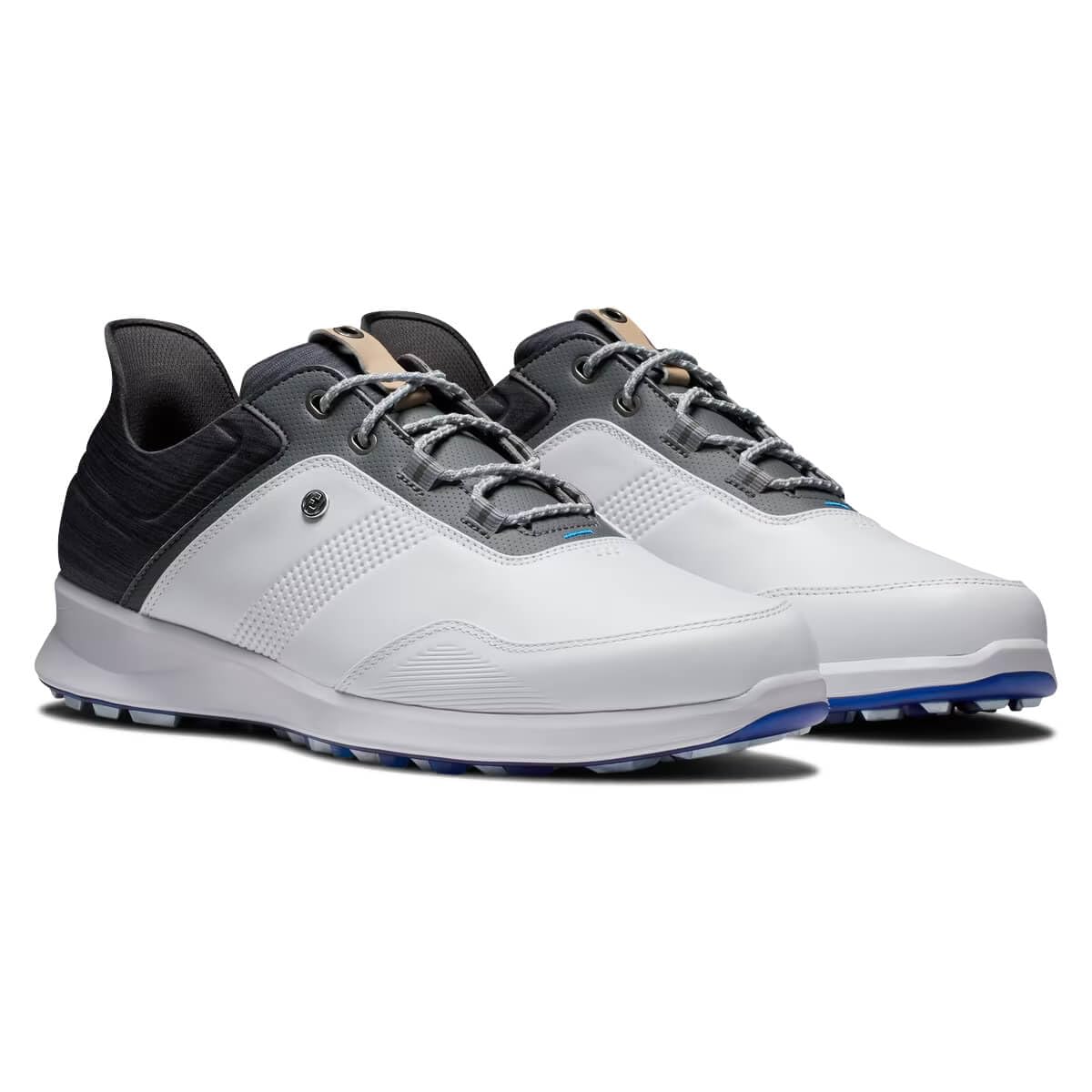 FootJoy FJ Stratos, Zapatos de Golf Hombre, White/Black/Iron, 42 EU
