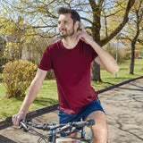 Hama | Auriculares Inalámbricos Bluetooth Deportivos (Auriculares Deportivos con hasta 7h de Música, IPX5, Micrófono Integrado) Blanco y Amarillo