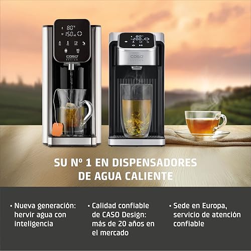 Caso HW 1660 - dispensador de Agua Caliente 4L - hervidor de Agua electrico - Agua Caliente en Segundos - Temperatura 40°C a 100°C - 7 cantidades de Salida - Filtro Antical y Anti Impurezas