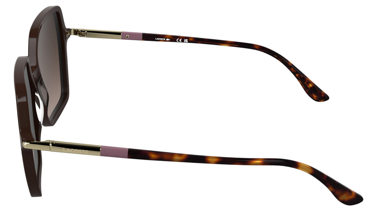 Lacoste Women's Sunglasses L6079S - Burgundy with Gradient Brown Lens