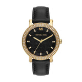 Michael Kors Corey Reloj Mujer, Movimiento de Cuarzo Tres Agujas con Correa de Acero Inoxidable o Cuero