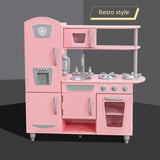 KidKraft Cocina de Juguete Rosa Vintage de Madera para niños con teléfono de Juguete y Nevera Vintage, Cocina Infantil, Juguetes niños 3+ años (53179)