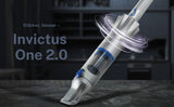 Genius Invictus One 2.0-Aspiradora de Mano y Suelo (12 Piezas, sin Bolsa e inalámbrica, 13000 PA, 2 filtros HEPA, batería de Iones de Litio, Juego de cepillos adicionales), Color Azul