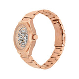Armani Exchange Orologio da Donna, Movimento automatico a tre lancette e cassa da 36 mm con cinturino in Acciaio inossidabile, Tono Oro