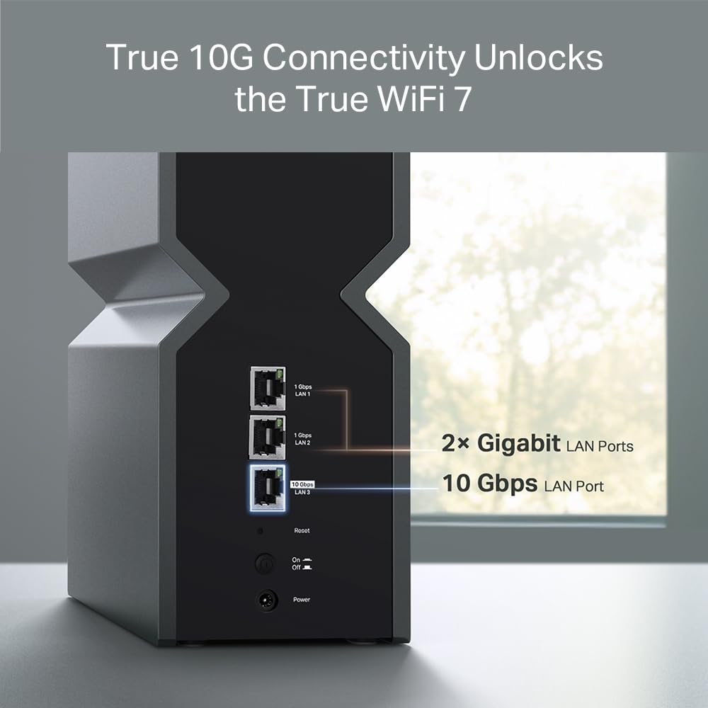 TP-Link RE800BE Extensor de Cobertura WiFi 7 RE800BE, Banda Triple hasta 19 Gbps, Puerto Ethernet de 2.5 Gbps, Tecnología BE19000, Modo Punto de Acceso, Compatible con Todos los Routers WiFi