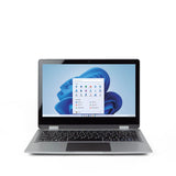 PRIXTON Ordenador Portátil Convertible Flex Pro con Pantalla Táctil de 11.6”, Windows 11 Home, Procesador Intel Celeron N4020, Memoria 4GB RAM / 128GB, Teclado en Español