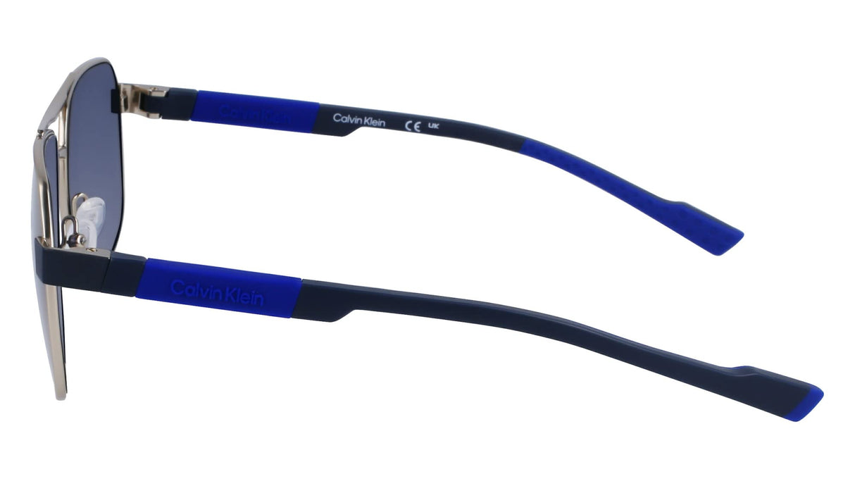 Calvin Klein Men's Sunglasses CK23103S - Gold with Solid Blue Lens