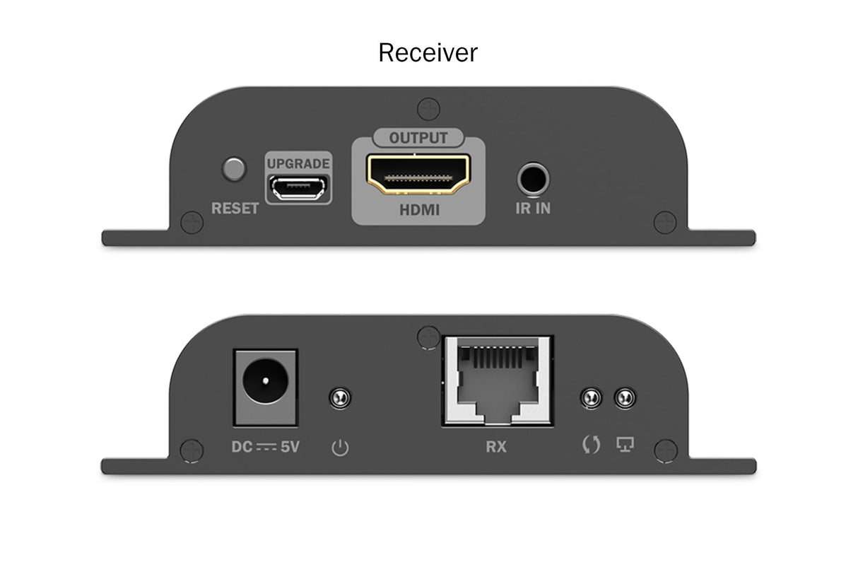 DIGITUS Juego extensor HDMI IP – UHD 4k 60 Hz – HDMI 2.0 – hasta 200 m de alcance – emisor y receptor – hasta 253 receptores – CAT 6 – negro