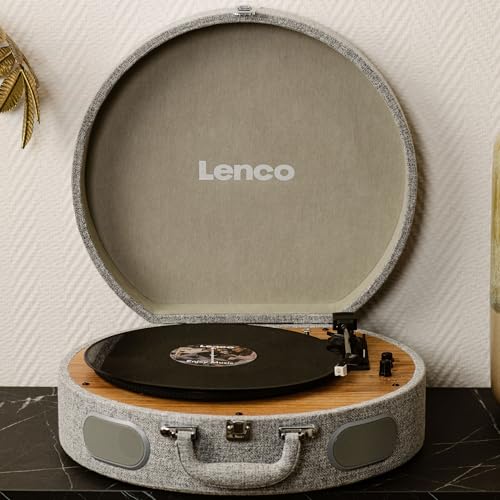 Lenco Tocadiscos LS-66 - Recepción y transmisión Bluetooth®, 2 altavoces integrados, extractor magnético AT3600, transmisión por correa, parada automática, 33/45 rpm, conector RCA, carcasa de madera,