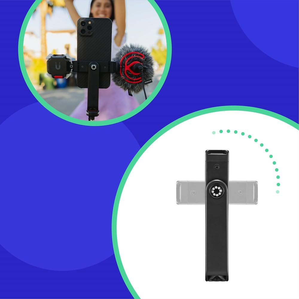 JOBY Compact Advanced Kit, Trípode de Cámara/Smartphone con Rótula 3 vías, Montura Univ. ¼-20 pulg., Pinza de Teléfono y Bolsa, CSC, DSLR, Sin Espejo, Móvil, Negro para Fotografía, Vídeo, Vlogging