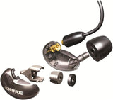 Shure SE215-K-E, auriculares in-ear con aislamiento de sonido de calidad, sonido cálido y con detalles con graves mejorados, cable desmontable,negro
