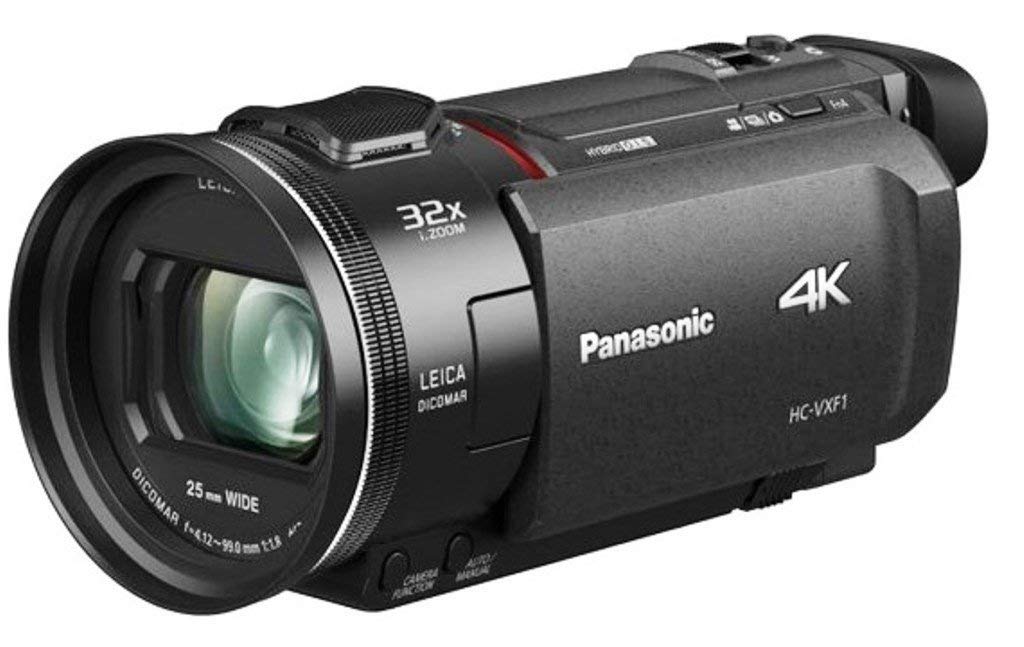 Panasonic HC-VXF1EG-K Videocámara Semi-Profesional de 24x, Gran Visor electrónico, O,I,S de 5 Ejes, Objetivo Leica F1.8, F4, Zoom 25 mm, 600 mm, 4K, HD, Color Negro