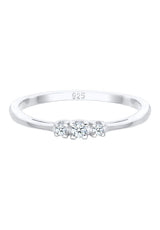 Elli PREMIUM Anillos Compromiso para Mujer con Diamantes (0,07 quilates) Confeccionado en Plata de Ley de 925.
