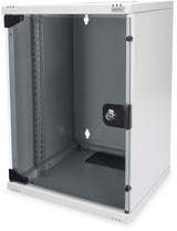 DIGITUS Juego de 10 Pulgadas - Armario de Red 6U Serie Soho Gris - Estante - regleta de enchufes - Panel de Conexiones de 8 Puertos - conmutador gigabit de 8 Puertos