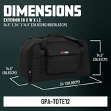 Gator Cases Bolsa de altavoz de alta resistencia para altavoces compactos de 12"; se adapta a QSC K12, Yamaha DXR12 y más (GPA-TOTE12)