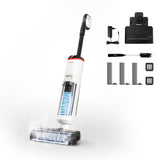 Polti Rollysteam WD50C Fregona de Suelos Sin Cable con Función de Vapor y Aspiración, 450 W, Limpieza Completa en una Sola Pasada, Autolimpieza, Blanco