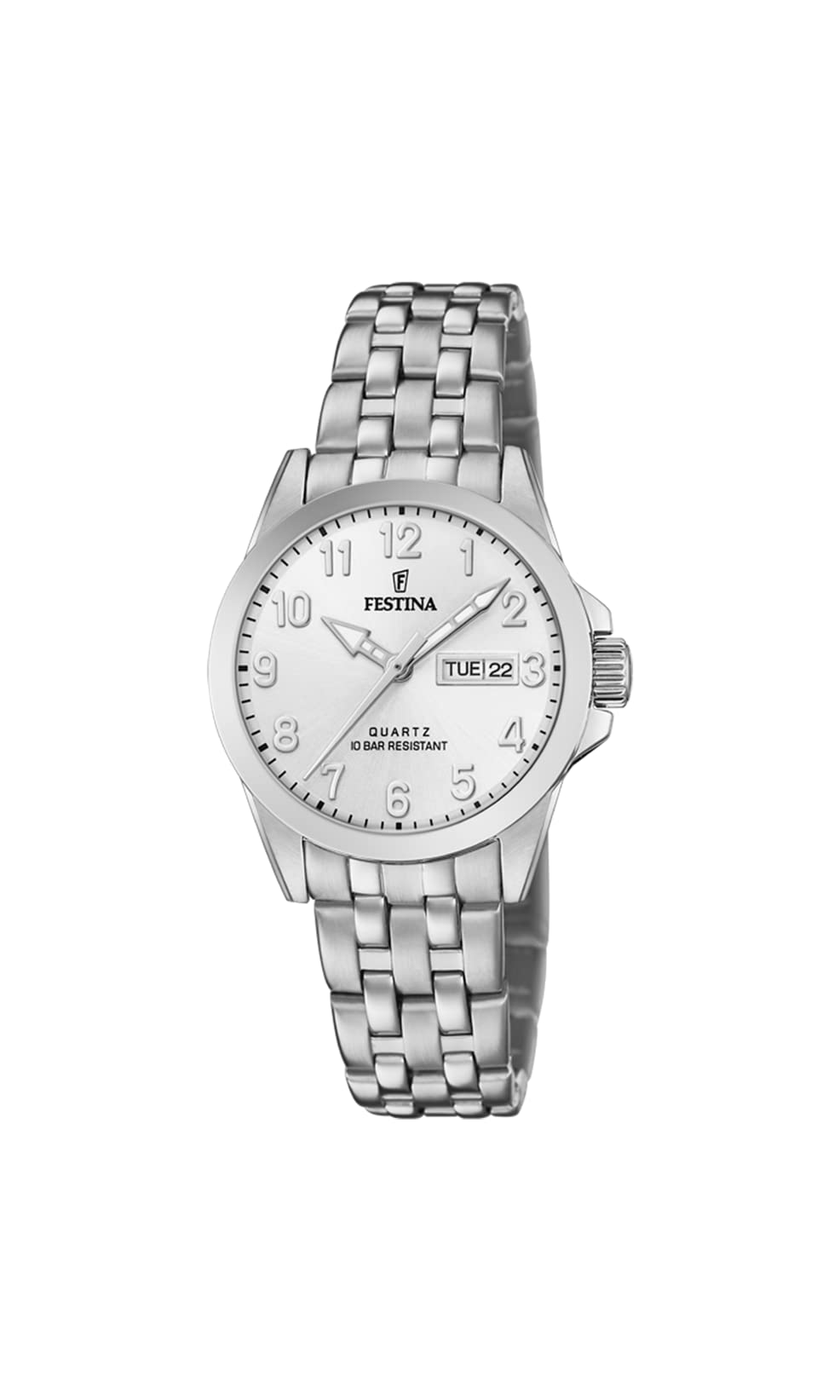 Reloj FESTINA para Mujer F20455/1 Acero Clasico Caja de Acero Inoxidable 316l Gris Plata Correa de Acero Inoxidable 316l Gris Plata