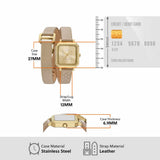 Armani Exchange Orologio da Donna, Quarzo Movimento a tre lancette e cassa da 27 mm con cinturino in Pelle