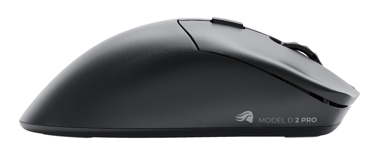 Glorious Gaming Model D 2 Pro Ratón Gaming inalámbrico - 2,4 GHz 1 ms de retardo, 100M clics, 60 g Ultraligero, Gran batería, Sensor PPP 26K, RGB, ergonómico, 6 Botones, Deslizadores de PTFE - Negro
