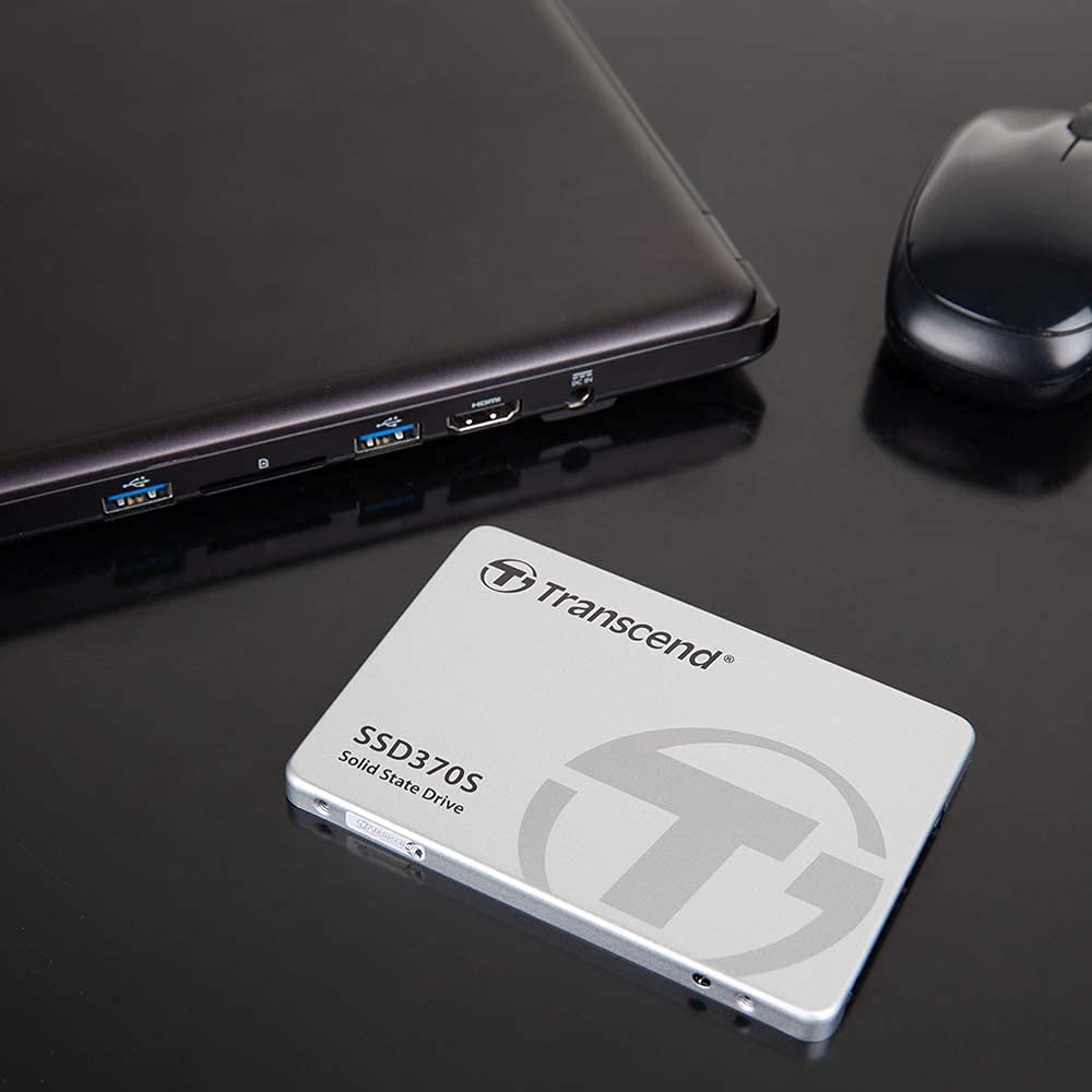 Transcend SSD370S - Disco duro sólido de 1 TB (SATA III, MLC, hasta 560 MB/s, 2.5"), color plateado