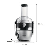 Philips Avance Collection Extractor de Zumo de Frutas y Verduras, Tecnología Fiberboost, Quickclean Plus Para una Limpieza Fácil, 1100 W, Plata, 2,1 l, Negro (HR1921/20)