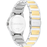 Calvin Klein Reloj Mujer 25100113 Linear Elegance – Cuarzo, Caja de Acero Inoxidable 32 mm, Brazalete Metálico, Cristal Mineral, 3 ATM