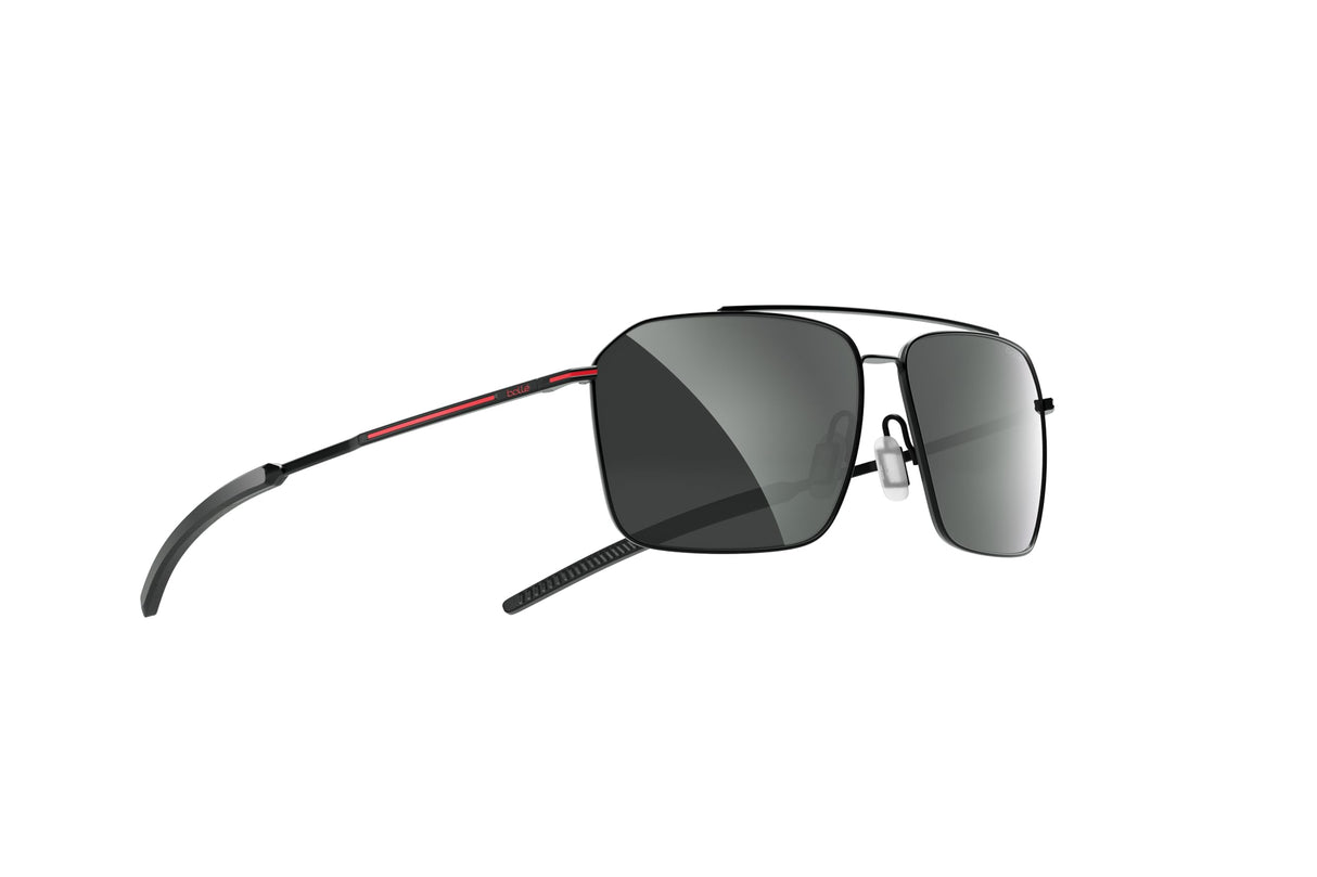 bollé - Flow, Black Red Matte, Volt+ Gun Cat 3, Large, Sunglasses, Unisex, Adult