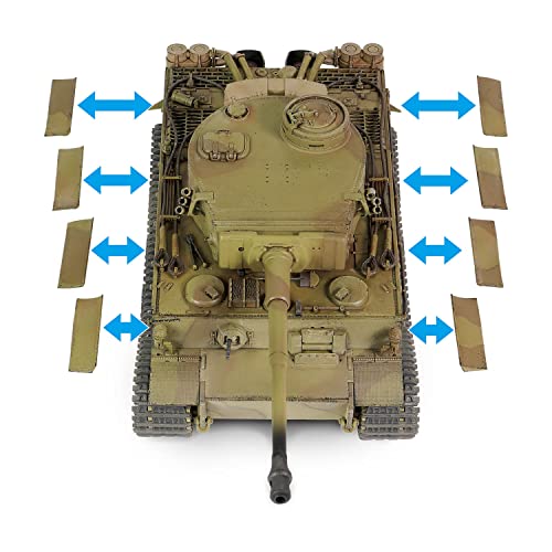 Forces of Valor Waltersons MP-912042D - Campaña Tiger I Tunisia a Escala 1:32 (Modelo de producción Inicial) Heavy King Tank de Metal Fundido a presión, Coleccionable Militar, Amarillo del Desierto