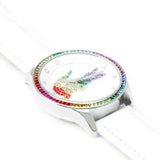 Lacoste Reloj Analógico de Cuarzo para Mujer Colección Victoria con Correa de Cuero Blanca - 2000822