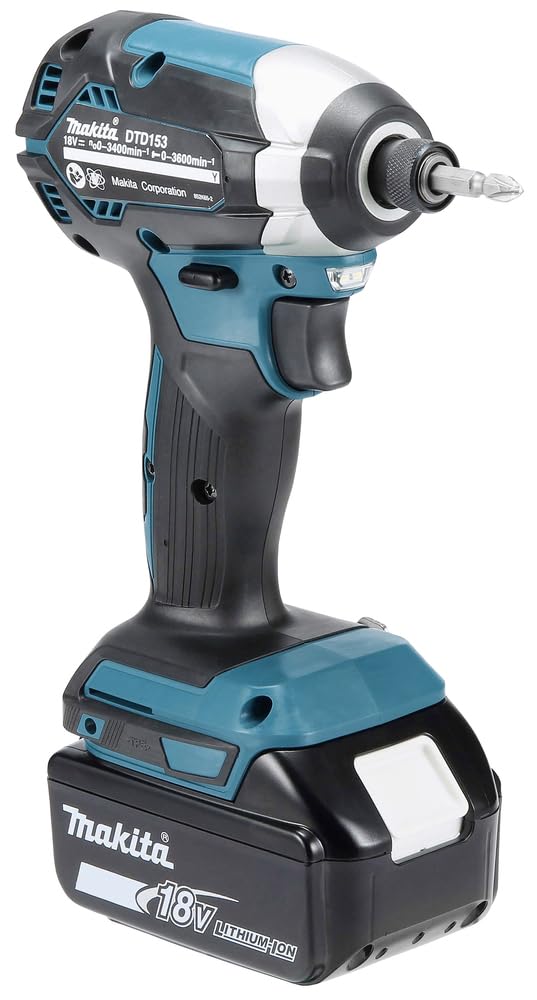Makita DTD153RTJ Llave de Impacto Batería 18V BRUSHLESS 2x5.0Ah 170Nm 1/4"