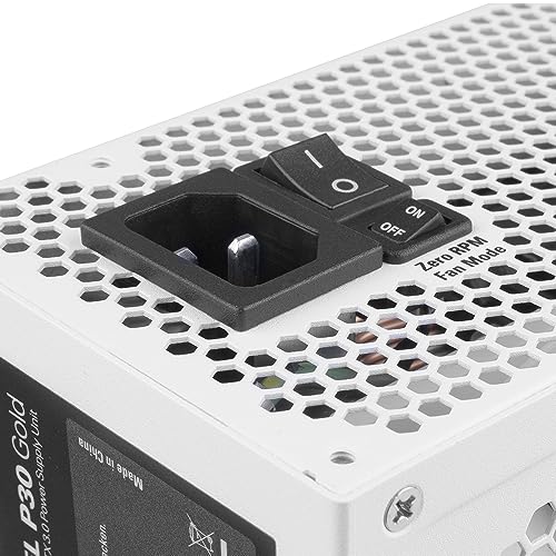 Sharkoon Rebel P30 Gold White, 1000 W, ATX 3.0, Totalmente Modular