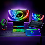 Razer Firefly V2 Pro Phantom Green Edition - Alfombrilla de ratón para Juegos Totalmente iluminada con Chroma RGB (Puerto USB, Superficie microtexturada, Base Antideslizante) Phantom Green