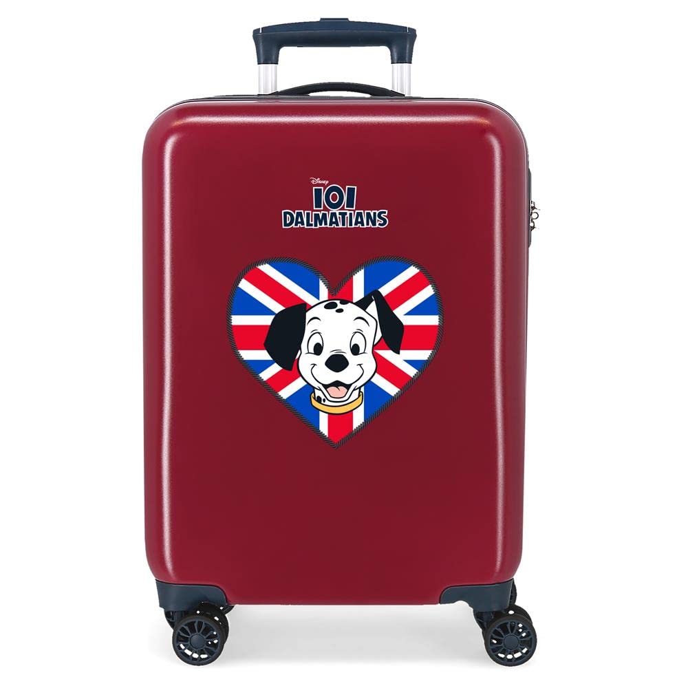 Disney 101 Dalmatas Maleta de cabina Rojo 38x55x20 cms Rígida ABS Cierre de combinación lateral 34L 2 kgs 4 Ruedas dobles