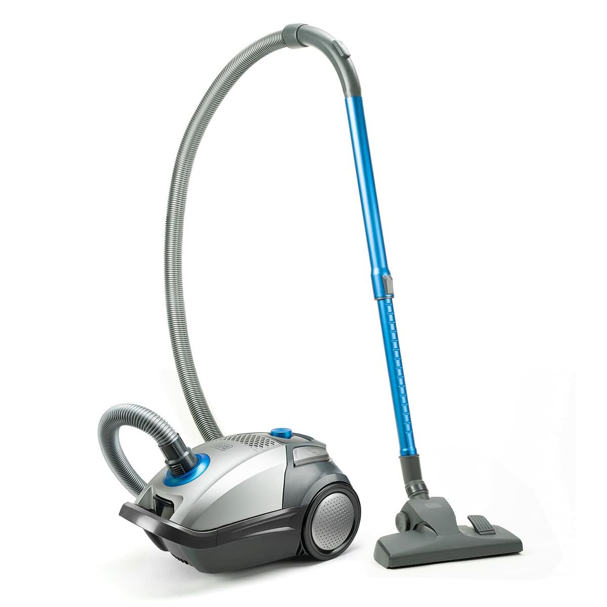 Black+Decker BXVMB700E Aspirador de Trineo con Bolsa, 700W, HEPA13: extraíble y Lavable, 4L Capacidad, Zapata parquet Suelos delicados, Boquilla 2 en 1, Tubo telescópico Aluminio 470 mm
