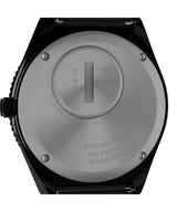 Timex Reloj Q - Reloj de 36 mm para mujer, correa de expansión de acero inoxidable negro, esfera negra, caja negra TW2V65900