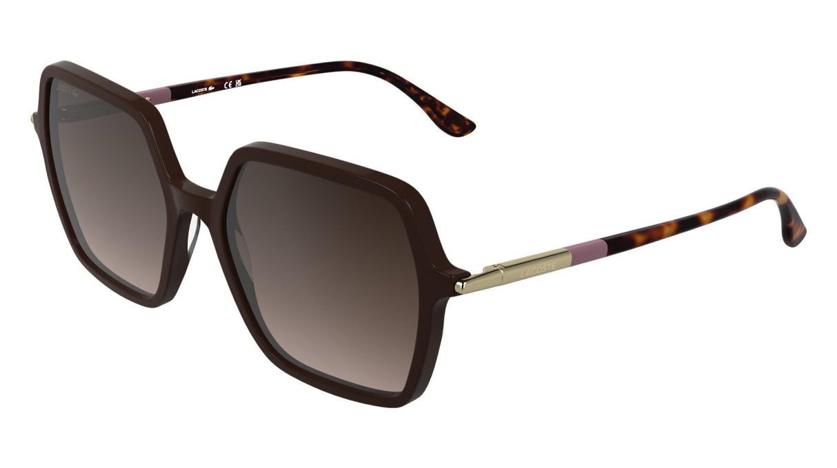 Lacoste Women's Sunglasses L6079S - Burgundy with Gradient Brown Lens