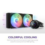 NZXT Kraken 240 RGB - Enfriador líquido AIO de CPU de 240 mm - Pantalla LCD cuadrada personalizable de 1.54 pulgadas para imágenes, métricas de rendimiento - Bomba de alto rendimiento - 2 ventiladores