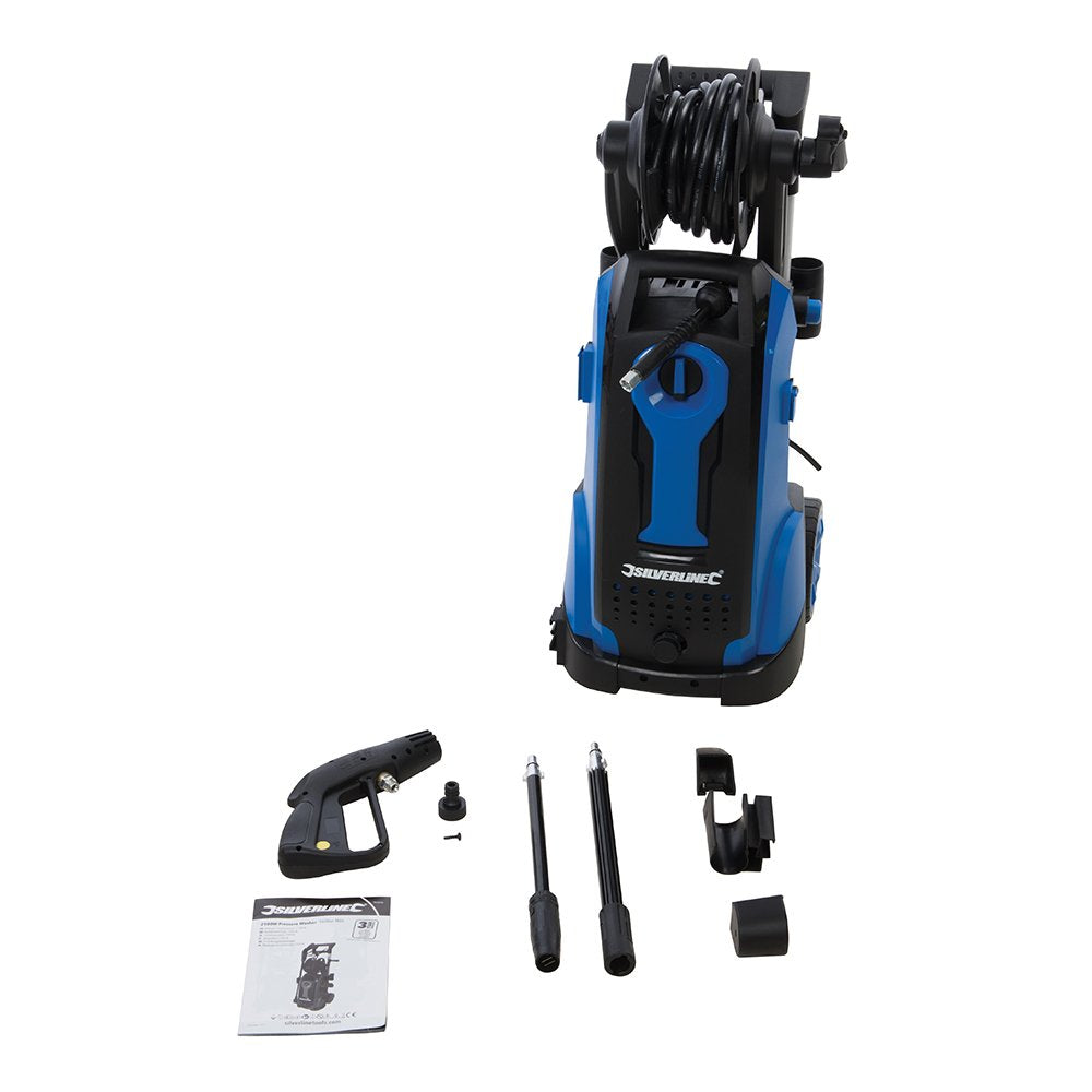 Silverline Tools 943676 Hidrolimpiadora, 165 Bar, 2100 W, Azul