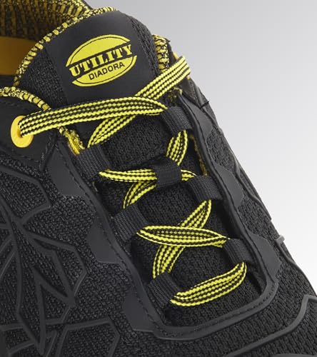 Utility Diadora BEAT DA2 TEXT LOW S1P HRO SRC, Zapato de seguridad Unisex Adulto, NEGRO, 43 EU