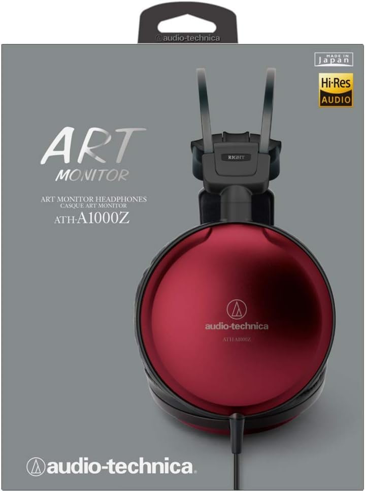 Audio-Technica A1000Z Auriculares de alta Fidelidad Cerrados Rojo Metálico