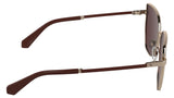 Calvin Klein Jeans Women's Sunglasses CKJ25209S - Rose Gold with Solid Wine Lens