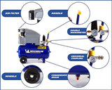 MICHELIN - Compresor de aire MB24 - Tanque de 24 litros - Motor de 2 CV - Presión máxima 8 bar - Flujo de aire 170 l/min - 10,2 m³/h