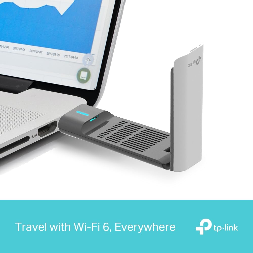 【2024 Nuevo】 TP-Link Archer TX50UH | Adaptador USB inalámbrico de Alta Ganancia | Wi-Fi6 AX3000| Cobertura más Amplia | USB3.0 | Juego de Menor latencia| Compatible con windows11
