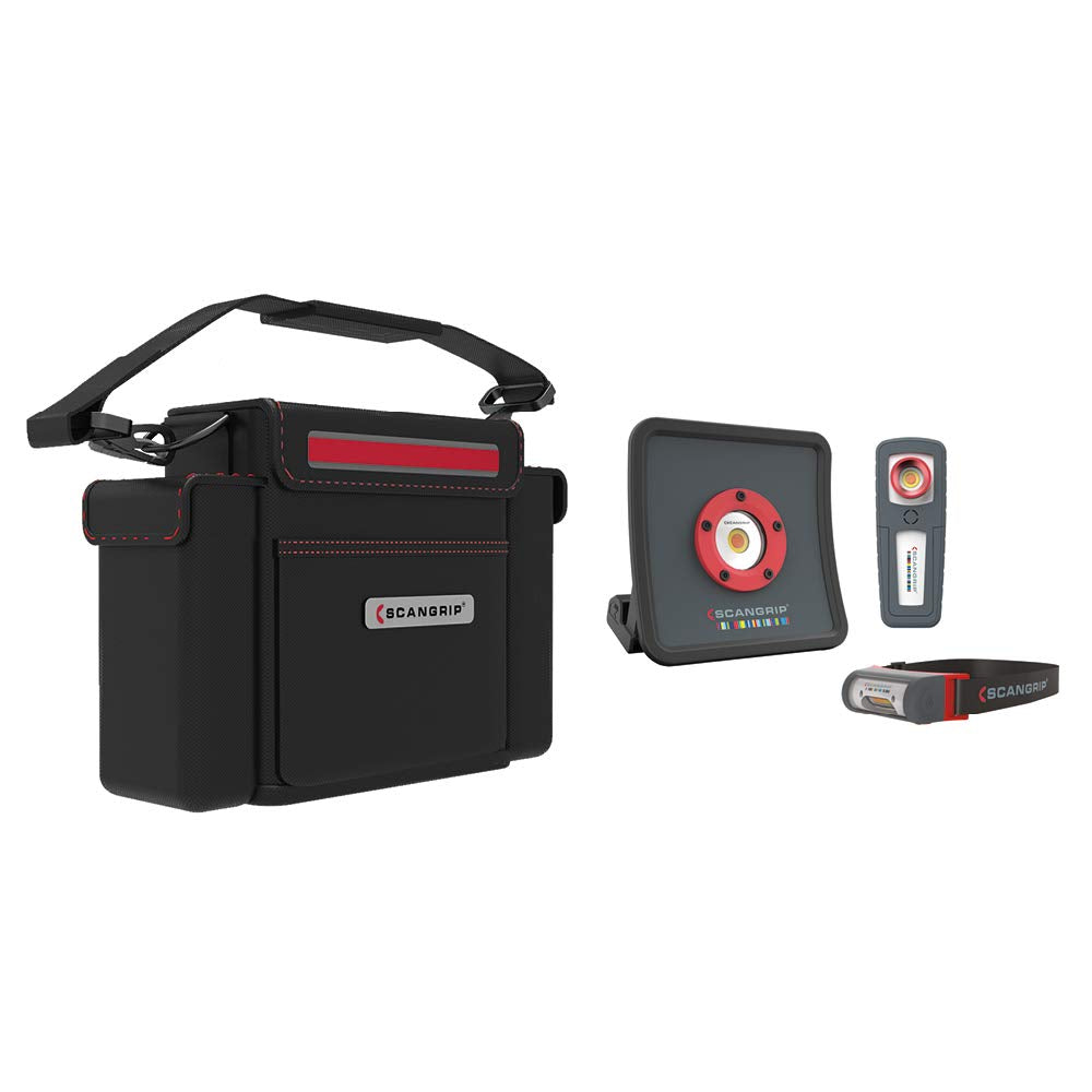 Scangrip Kit de Detalles, Bolsa de Transporte Esencial para Luces de Pintura portátiles, Incluye I-Match 2, MiniMatch, y Multimatch R para Detalles eficaces y Coincidencia de Color