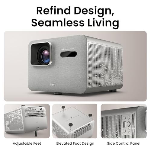 BenQ TK705i 4K HDR Home Entertainment Projector, 3000 ANSI Lumens, Google TV, Netflix, Low Input Lag, Auto Image Adjustment, Optical Zoom, Bluetooth, HDMI 2.1, 150" Big Screen, MEMC, HDR 10+