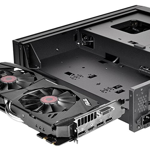 SilverStone SST-ML08B-H - Carcasa de Ordenador Milo Slim HTPC Mini-ITX, con asa, Negro