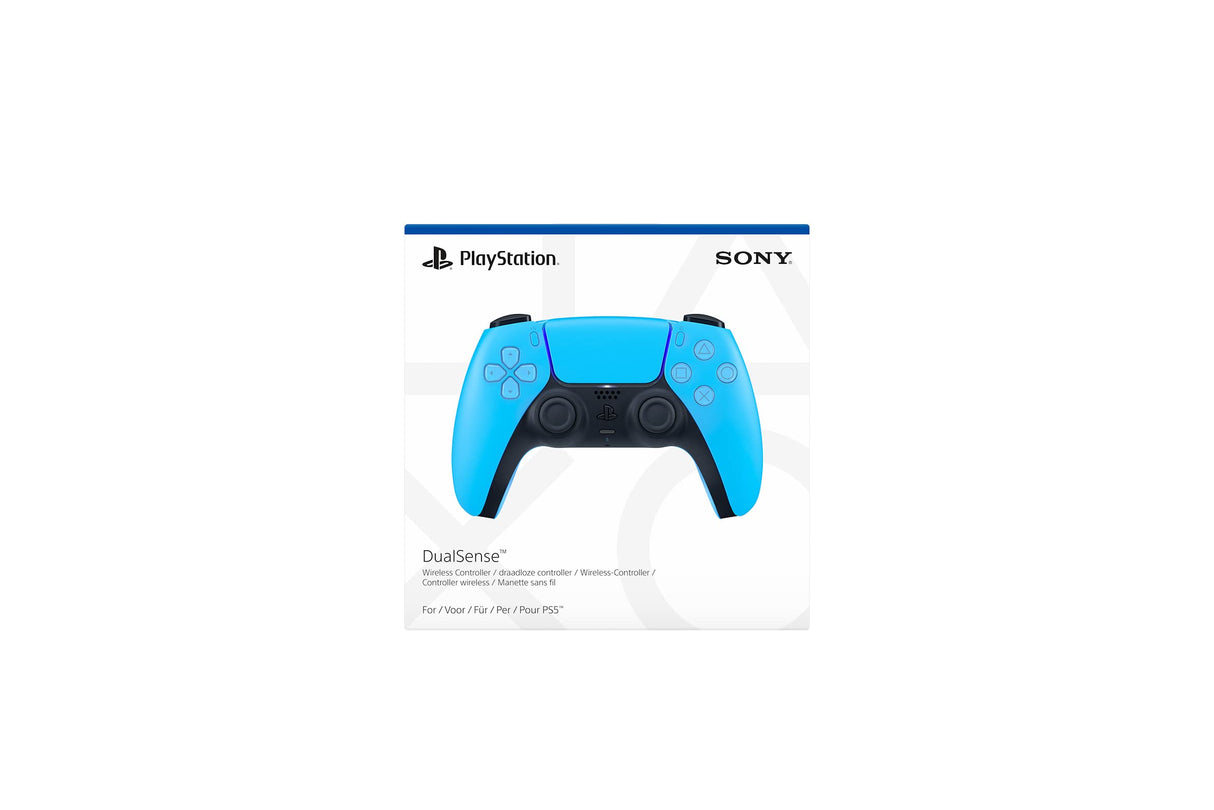 PlayStation 5 - Mando Inalámbrico DualSense Starlight Blue | Mando Original Sony para PS5 con Retroalimentación Háptica y gatillos Adaptativos - Color Azul
