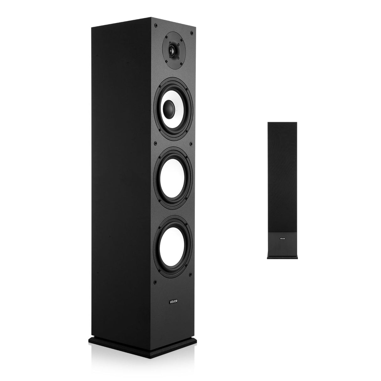 VEVOR Altavoz de Suelo de 2 Vías, con Tweeter de 2,54 cm y Woofer de 16,51 cm, Potencia Máxima de 200 W, Respuesta de Frecuencia de 70 Hz a 20 kHz, Carcasa Robusta de MDF, para Audio Doméstico