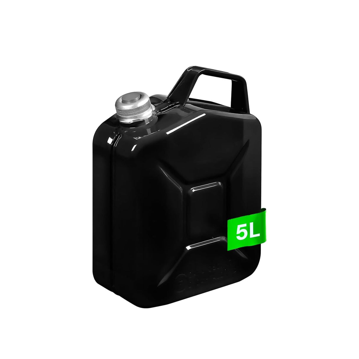 Bidón de combustible de metal barnizado con polvo epoxi, de 5 l, con tapón magnético, grosor 0,9 mm, para diésel, gasolina y queroseno